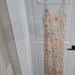 See You Monday Multicolor Patterned Maxi Dress